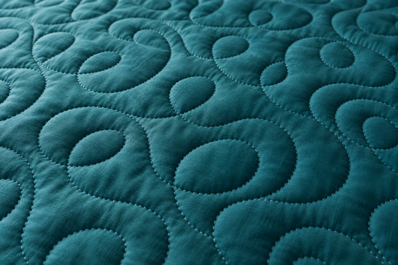 Quilting Closeup Teal Loops